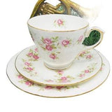 Duchess Tea Cup Trio, Pink Roses, June Bouquet Pattern, Tea Cup, Saucer and Tea Plate, Vintage Bone China, Tea Trio
