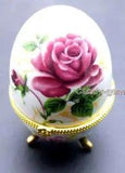 60*100mm Red Peony Flower White Egg Multi Purpose Ceramics Jewelry Gift Box-b23