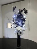 95 cm Dried and Artificial Floral Display in 7 colours includes FREE glass vase
