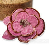 12cm 'Winona' Double Petal Velvet Camellia Millinery Flower - For Fascinators and Hat Trimming - Dusky Pink with Rose
