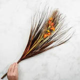 Set of 4 Autumn Artificial Dried Grass Floral 30" Bushes