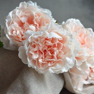 Peach Large Peonies Real Touch Peonies DIY Silk Wedding Centerpieces Wedding Bouquets