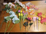 Assorted Lot of Artificial Silk Floral Flowers Plants Faux Decor New