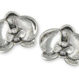 Orchid Jewelry Sterling Silver Orchid Cufflinks Handmade Flower Jewelry OR1-CL