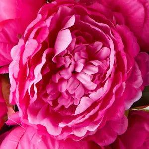 Artificial Fuchsia Peony Bouquet for Home Decor, Crafting and Displaying