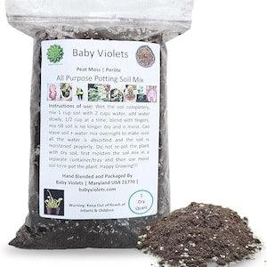 1qt - 4 dry quarts | All Purpose Plant Soil | Container Gardening Mix | Peat Moss Perlite Potting Mix | Hand Blended in USA | New