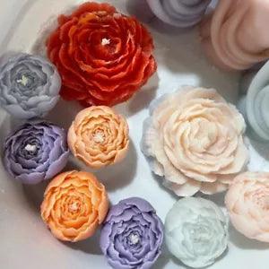 Peony Silicone Candle Mold Aromatherapy Gypsum Soap Resin Flower Wedding Crafts