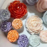 Peony Silicone Candle Mold Aromatherapy Gypsum Soap Resin Flower Wedding Crafts