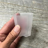 2" tall square clear seedling orchid pot, Clear plastic pot, Transparent plant pot, Clear square succulent pot, Tall seedling pot