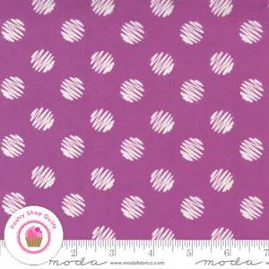 Moda LOVE, LILY 24113 20 Purple Polka Dots April ROSENTHAL Quilt Fabric Retro