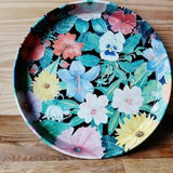Vintage 90s Plant and Flower Tin Tray Display / Succulent /Orchid / Hoya / Pansy / Lily / Marigold