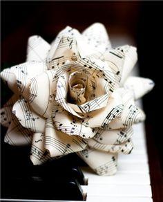 Upcycled Sheet Music Crafts Flower Delivery