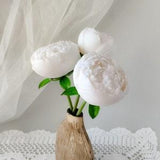 Peonies. Bouquet of peony. Real touch flowers. Spring bouquet. White peonies. Interior bouquet with artificial flowers. Flowers in a gift.