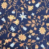 Upholstery Fabric 5 yards, Blue SANDERSON Coated Cotton Carnation Lily Flowers