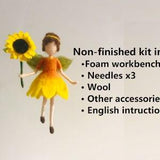 Needle Felt Kits | Fairy Flower Dress Sunflower | Beginner Felting Kits | Wool | Tools | Instruction Video