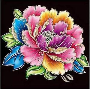 Brilliant Peony Flower 5D Diamond Painting Kit Rhinestone Gems Full Drill Art