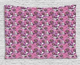 Watercolor Flowers Tapestry Wall Hanging Art for Bedroom Dorm Room 2 Sizes
