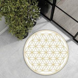 Spiritual Shamanic Gift, Sacred Rug, Sacred Carpet Art, Round Rug, Spiritual Rug, Flower Of Life Rug Round Rug Circle Rug, Sacred Geometry
