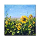 Sunflowers painting Sunflower field  Flowers landscape Original art