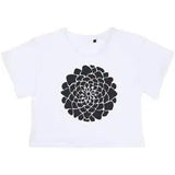 'Peony Flower' Women's Cotton Crop Tops (CO009573)