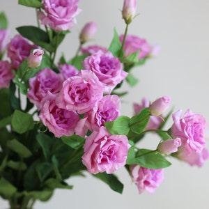 27.5" Fake Real Touch Lisianthus Eustoma Blossom Branch-Light Purple, DIY Floral | Wedding/Home Decoration/Bouquets/Centerpieces | Gifts