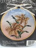 HOOPLAS Counted Cross Stitch  Tiger Lilies 60222 New Open Package