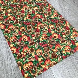 Fall table runner, Autumnal decor, cottage core table runner,  pumpkin decor, Fall decor, Autumn decor, sunflower decor, table top decor