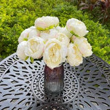 white peony bouquet wedding flower bridal bouquet artificial flower bouquet floral table centerpiece peony flower wedding  home  event decor