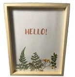 Hello, Goodbye, Framed Decor Prints, Pressed Flower Art