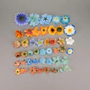 45X Artificial Silk Head Combo Bulk DIY Wedding Craft Wreath Making Fake Flower