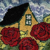 Rug Hooking Kit - The Roses Still Bloom - burlap 11 x 10