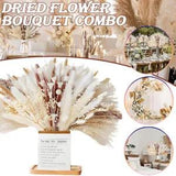 50/109pcs Natural Dried Grass Tall Flowers Plant Bouquet Reeds Wheat Photo Decor