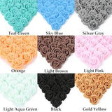 100Pcs Faux Rose Flower Heads Real Look Foam Fake Roses For DIY Wedding Bridal Bouquet Arrangement Party Table Home Decorations New