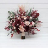 Burgundy dusty rose blush pink wedding Burgundy bouquet Bridal bouquet Bridesmaid flowers Wedding flowers
