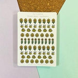 SUNFLOWER STICKER SHEET | Sunflowers and bees Planner Stickers | Bullet Journal | Bujo |