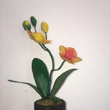 paper mache orchid plant, New, Handmade, plant with flowers, decorative, creative