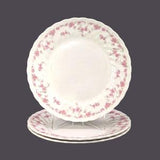 Three Myott Bride's Bouquet dinner plates made in England.