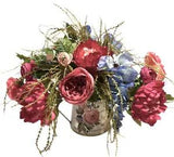 New Farmhouse Floral Arrangement  Peony Wisteria Watering Can Floral