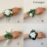 Mom Corsage , Wedding accessories , artificial corsage , artificial wristband , Lambs ear corsage , faux rose corsage ,mom flower corsage