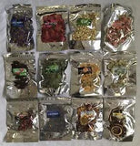 COYMOS Dried Herbs Flowers (12 Packs) - Gomphrena, Rosebud, Lavender, Mint