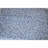 Blue Chambray Color Lily of Valley Print Cotton Fabric 5 Yards 84"W 77012 Cotton