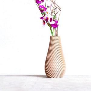 Lovely Wooden Vase | Wood Orchid Pot | Pot de Fleur | 3D Printed Vase | Wood Flower Pot | Dried Flowers Vase | Wood Plant Pot