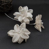 Rose light Gold Satin Vintage Flowers, Timeless Elegance for Refined and Memorable Creations. Retro Craft Flowers for Millinery