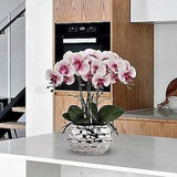 VALENCIAGA Paris -Arrangement orchid???e rose real touch - centre de table - orchid???e artificielle en pot - cadeau anniversaire