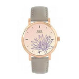 Toff London TLWS-89295 Ladies Purple Water Lilies Flower Watch
