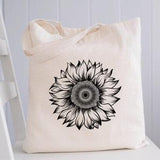 Sunflower Canvas Cute Tote Bag Aesthetic