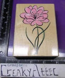 BRUSH FLOWER LINES LILY OUTLINE RUBBER STAMP PENNY BLACK 2111K CREAKYATTIC