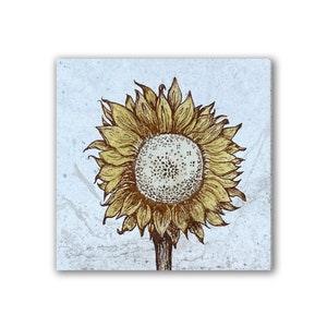 Sunflower | Custom Art Tile | Original Design | Table Decor | Home Decor | Country Decor |