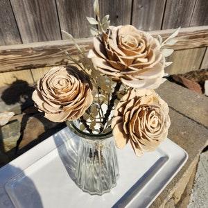 Wood Roses / Anniversary Flowers / ecofriendly flowers / 5th Anniversary/ Roses Gift Bouquet / Birthday flowers / Rustic Wood Flowers / CIN