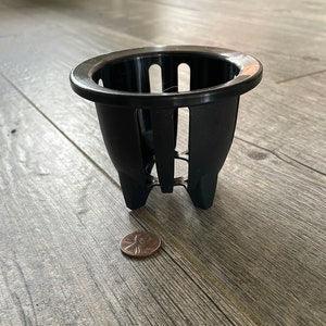 3.5" Neofinetia falcata pot, Fukiran pot,  Black plastic orchid pot, Orchid pot for small orchids, Japanese orchid pot